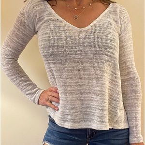 Aeropostale sweater. Size medium. Silver sparkles and white.